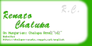 renato chalupa business card